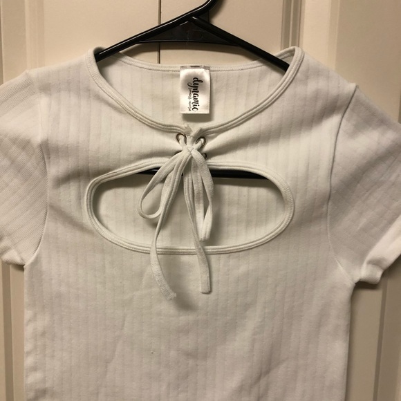 Dolls Kill white cut-out crop top! - Picture 2 of 4